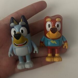 Lot Of 2 Bluey and Rusty Dog 2.5 Inch Action Figure Moose Toys